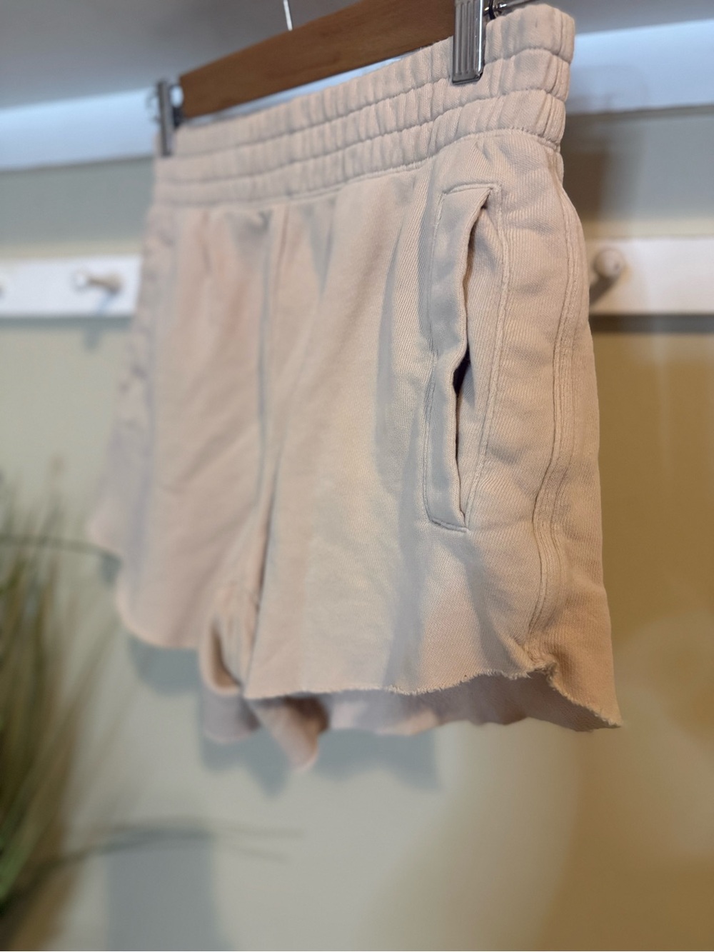 Aerie on the way soft lounge shorts Size XXS & 13” waist 4” inseam Tan Cream